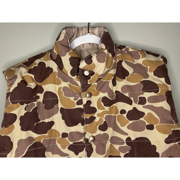 Mount'n Prairie Vintage Camo Puffer Vest Hunting Reversible Old School Large - Picture 2 of 9